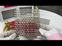 13ft tejido de alambre de bronce pintado para la fachada del edificio