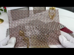 Partidos tejidos de cobre de acero inoxidable malla de alambre acribillado 4 × 8m para muebles