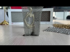 Decoración de la malla de cadena de anillo cortina de pantalla de construcción fachadas color natural