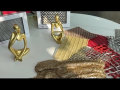 4 mm Dia tejido de aluminio de metal de ropa de cama de seda Tejido antiusura Decoración de partición de revestimiento