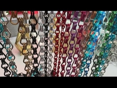 11 mm 23 mm de color de arena de aluminio cadena de pantalla de mosca puerta cortina antiusura