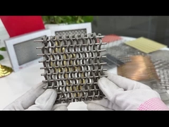 SS304 Tejido de malla de metal flexible fachada de pantalla de metal encrucijada ancho de 16 pies