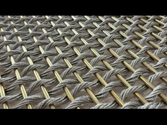 Anti desgaste Flexible de acero inoxidable malla de pantalla de tejido plano para divisor de habitación