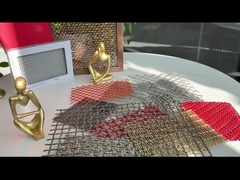 ISO9000 Red de agujeros cuadrados de metal dorado de alambrado de metal acribillado malla antifire