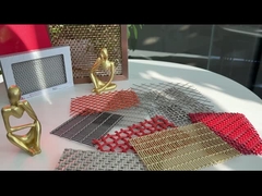 Panel de malla de alambre tejido decorativo AISI 316L Color natural