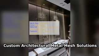 Malla metálica arquitectónica personalizada para fachadas e interiores