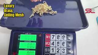 Decoración de techo de malla de anillo de latón