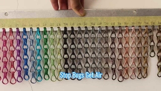 Protección contra insectos con mosquitera de cadena de aluminio