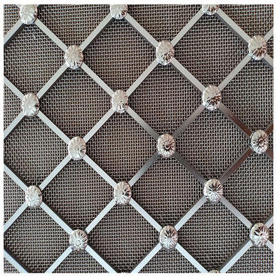 Grillas de malla de alambre decorativo de tejido Twill pulido Eco amigable