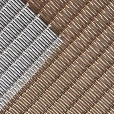 Panel de malla arquitectónica de plata para el diseño de edificios sostenibles y estéticos