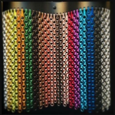 Fireproof Customizable Aluminum Chain Link Curtain with Good Ventilation for Furniture and Art Installation