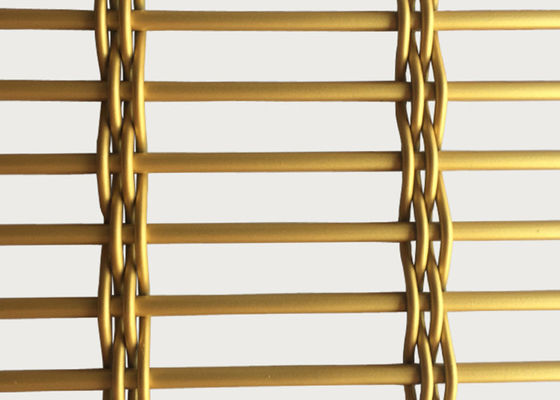 Alambre de metal de acero inoxidable tejido oro del SGS Mesh Room Divider los 2×4m