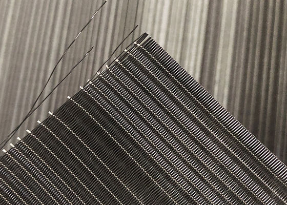 El ISO los 2.5m pintó recubrimientos de paredes negros de Mesh Screen Laminated Glass For del alambre