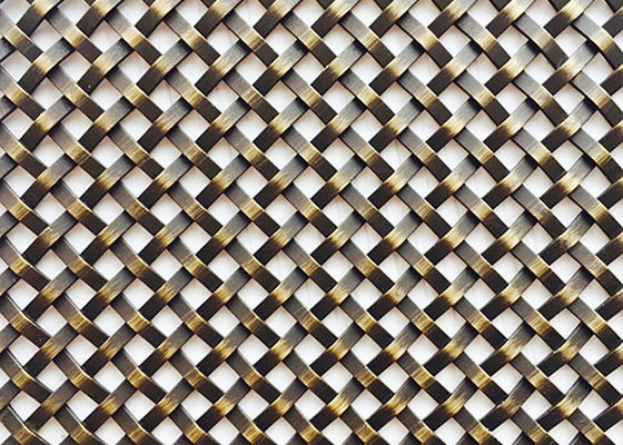 SGS decorativo tejido metal de Mesh Grilles Antique Brass del alambre de los 9ft