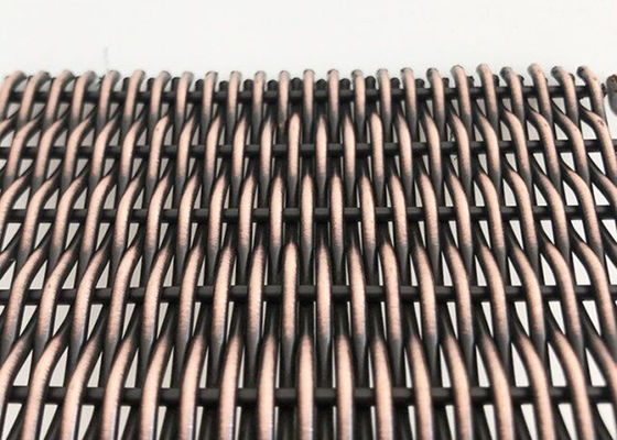 Recubrimientos de paredes tejidos arquitectónicos de Mesh Copper Ss Decorative For del metal de la antigüedad 6m m