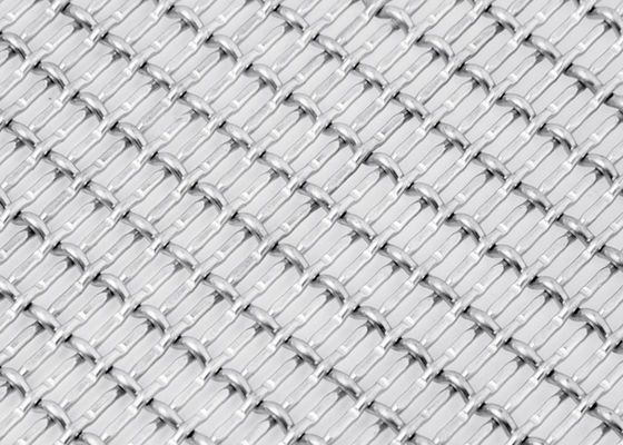 Acero inoxidable intersticial de Mesh Metal Woven 304l del alambre de la encrespadura de la cerradura para el tabique