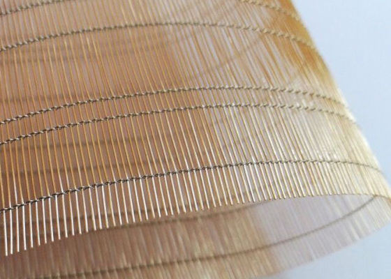 Alambre laminado de cristal de bronce reciclado Mesh Art Copper Woven del color el 70%