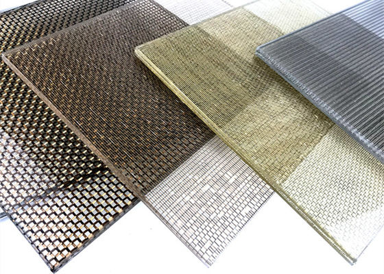 Alambre laminado de cristal de bronce reciclado Mesh Art Copper Woven del color el 70%