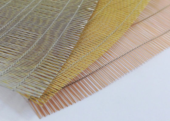 Alambre laminado de cristal de bronce reciclado Mesh Art Copper Woven del color el 70%