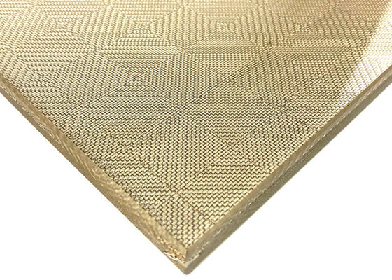 Art Brass Woven Metal Glass laminó la malla de alambre 0.5m m