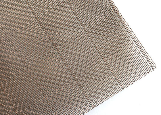 Art Brass Woven Metal Glass laminó la malla de alambre 0.5m m