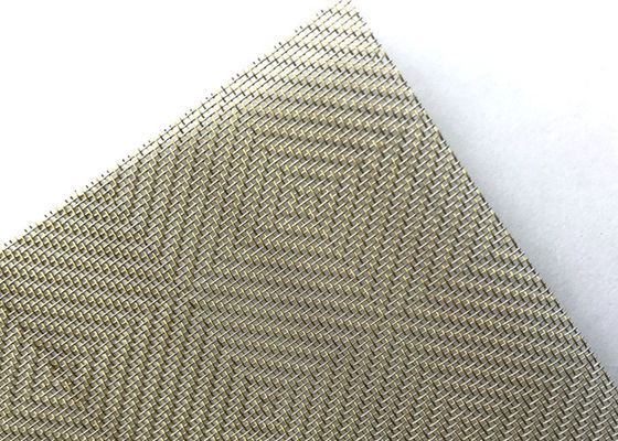 El color de bronce laminó el metal de cristal Mesh Copper Wire Woven Ultra ligeramente