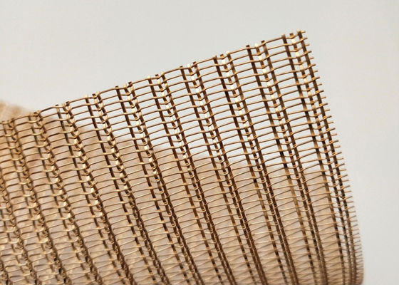 plano laminado de cristal de Mesh Decorative Shine Bronze Copper tres del alambre de 0.6m m