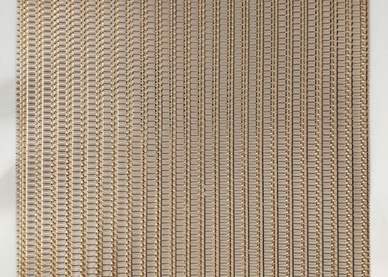 plano laminado de cristal de Mesh Decorative Shine Bronze Copper tres del alambre de 0.6m m