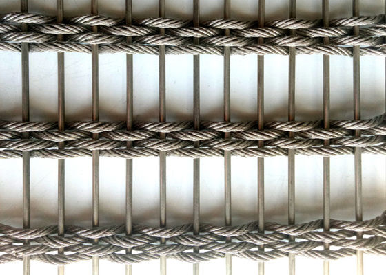 El 100x6m tejido flexible Mesh Fabric Facade arquitectónico de acero inoxidable