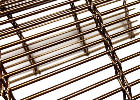 Rose Golden Flexible Cable Wire Mesh For Facade arquitectónico de acero inoxidable