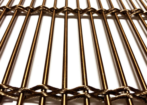 Rose Golden Flexible Cable Wire Mesh For Facade arquitectónico de acero inoxidable