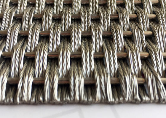 Metal decorativo acero inoxidable Mesh For Wall Coverings arquitectónico de los 5m de los x 2.5m