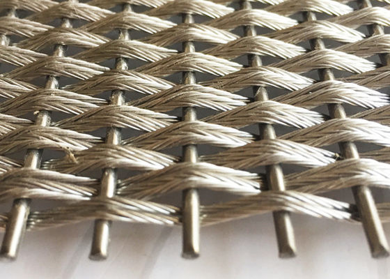Metal decorativo acero inoxidable Mesh For Wall Coverings arquitectónico de los 5m de los x 2.5m