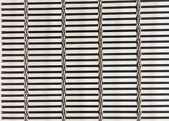 Fachada constructiva negra Mesh Cable Metal arquitectónico de acero inoxidable el 120m los x 6m
