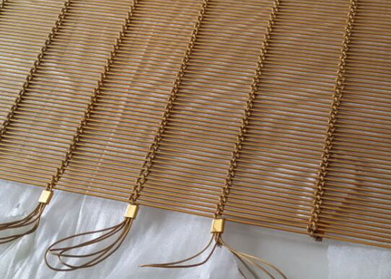 Color 316l Mesh Decorative Paint Metal Partition arquitectónico de acero inoxidable de Golded