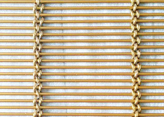 Color 316l Mesh Decorative Paint Metal Partition arquitectónico de acero inoxidable de Golded