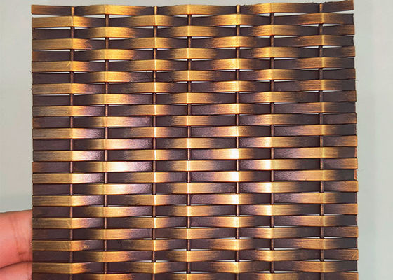 Área de abertura arquitectónica de la malla metálica el 6% del elevador decorativo de bronce anti