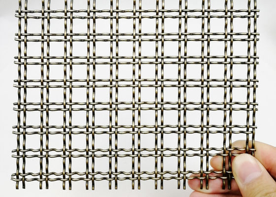 Grueso de acero arquitectónico de Mesh Antique Brass 5m m del gabinete decorativo