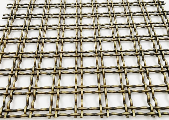 Grueso de acero arquitectónico de Mesh Antique Brass 5m m del gabinete decorativo