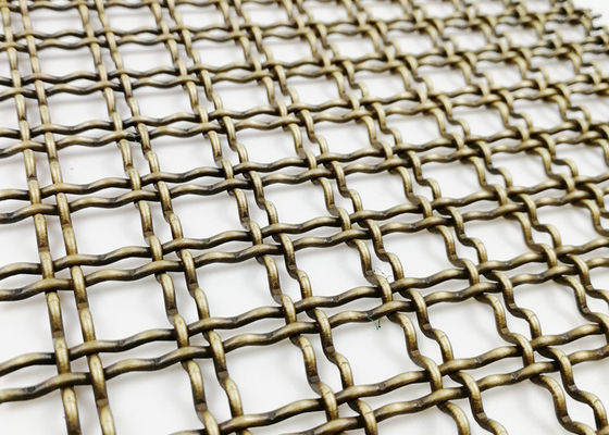 Grueso de acero arquitectónico de Mesh Antique Brass 5m m del gabinete decorativo
