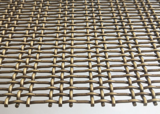 anchura arquitectónica de la malla metálica el 1.5m del alambre de la pantalla de la encrespadura de 3.6m m