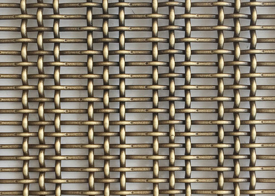 anchura arquitectónica de la malla metálica el 1.5m del alambre de la pantalla de la encrespadura de 3.6m m