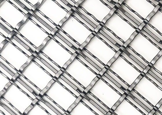 alambre tejido arquitectónico Mesh Partition Panel Decorative Metal del color negro de 4.4m m