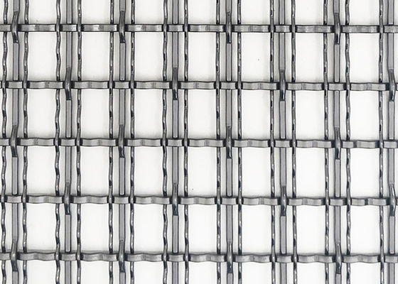alambre tejido arquitectónico Mesh Partition Panel Decorative Metal del color negro de 4.4m m