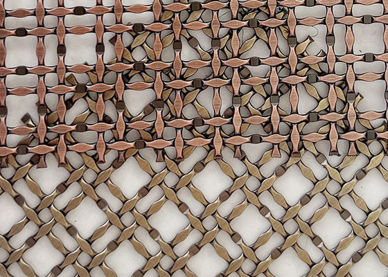 Alambre de cobre amarillo de acero inoxidable de bronce Mesh For Partitions de la encrespadura de la cerradura de la antigüedad de AISI 316