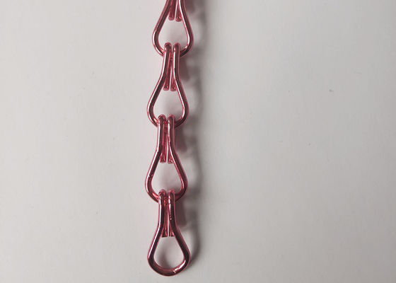 El gancho del doble del color rojo anodizó la pantalla de cadena de aluminio los 0.035KGS/M de la mosca