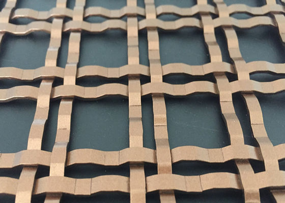 Alambre decorativo Mesh Grilles Painted Wire Mesh del color de bronce para la puerta de gabinetes