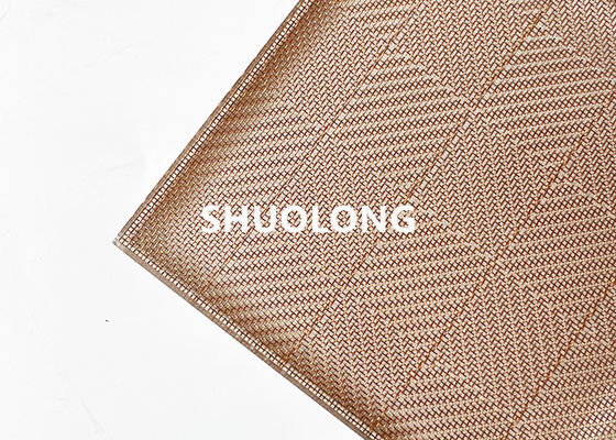 Tela laminada de cristal de bronce de Mesh Copper Flexible Woven Metal del alambre para decorativo