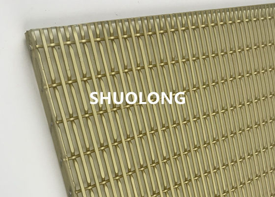 Vidrio laminado vidrio de aluminio oxidado de Mesh Gold Color For Sandwich del alambre