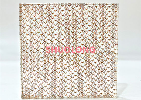 El vidrio de bronce laminó el alambre Mesh Copper Weave Metal Fabric para el diseño interior